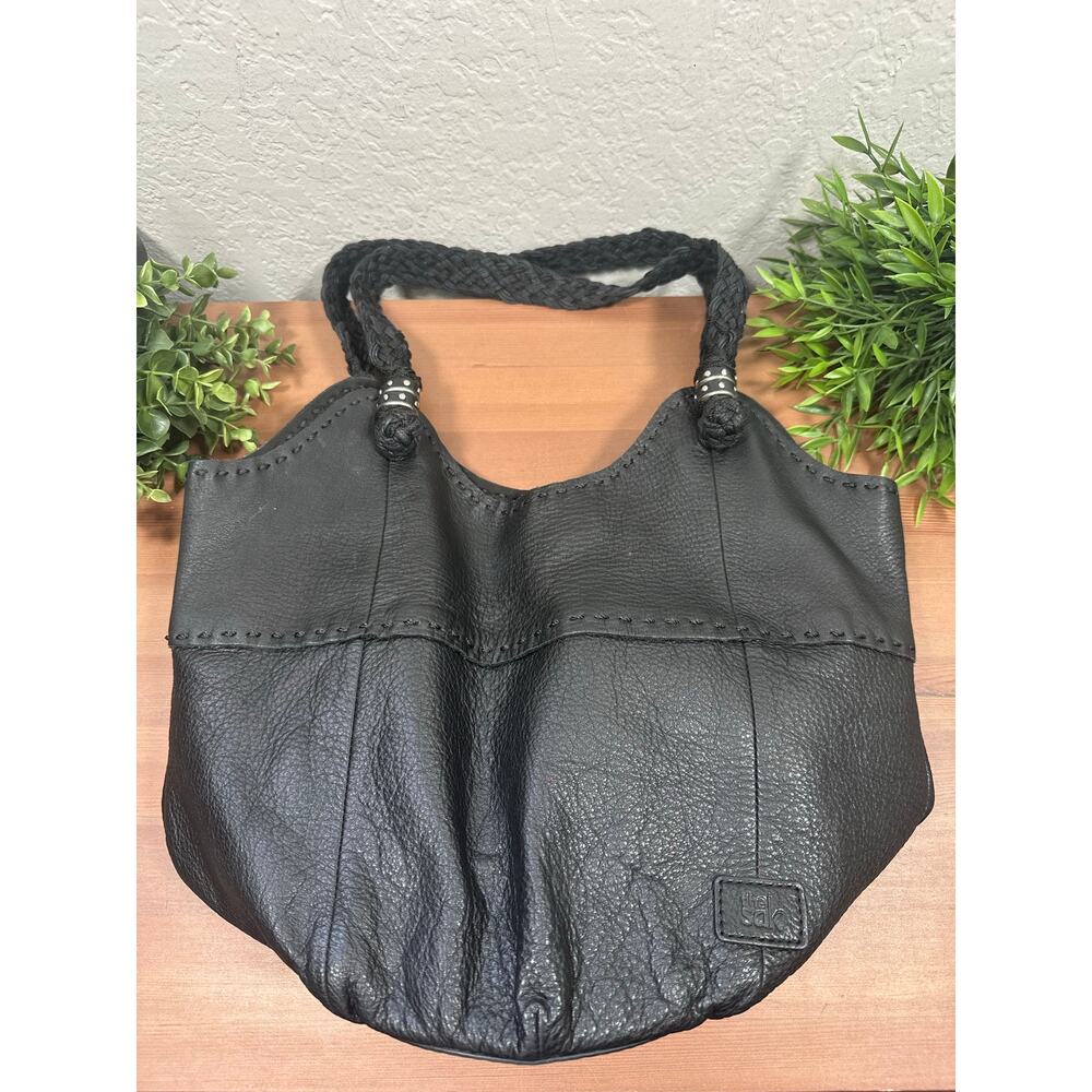 The Sak Indio Boho Black Leather Hobo Bag